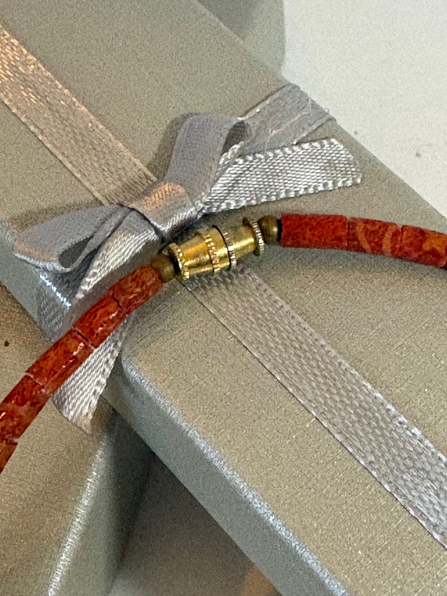 Vintage rote Korallenkette – Kurz, 40 cm