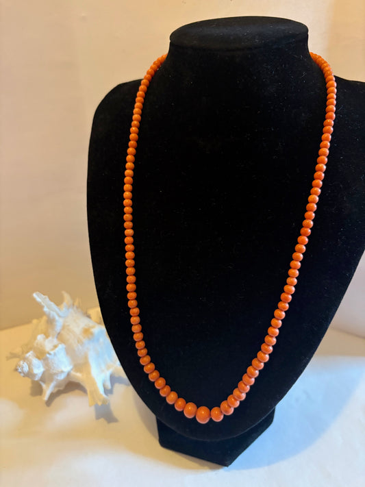 Edle Vintage Korallenkette – klassisch, 55 cm