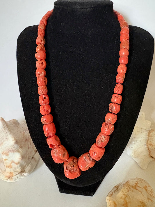 Vintage rote Korallenkette - Sardinien, 49,5 cm