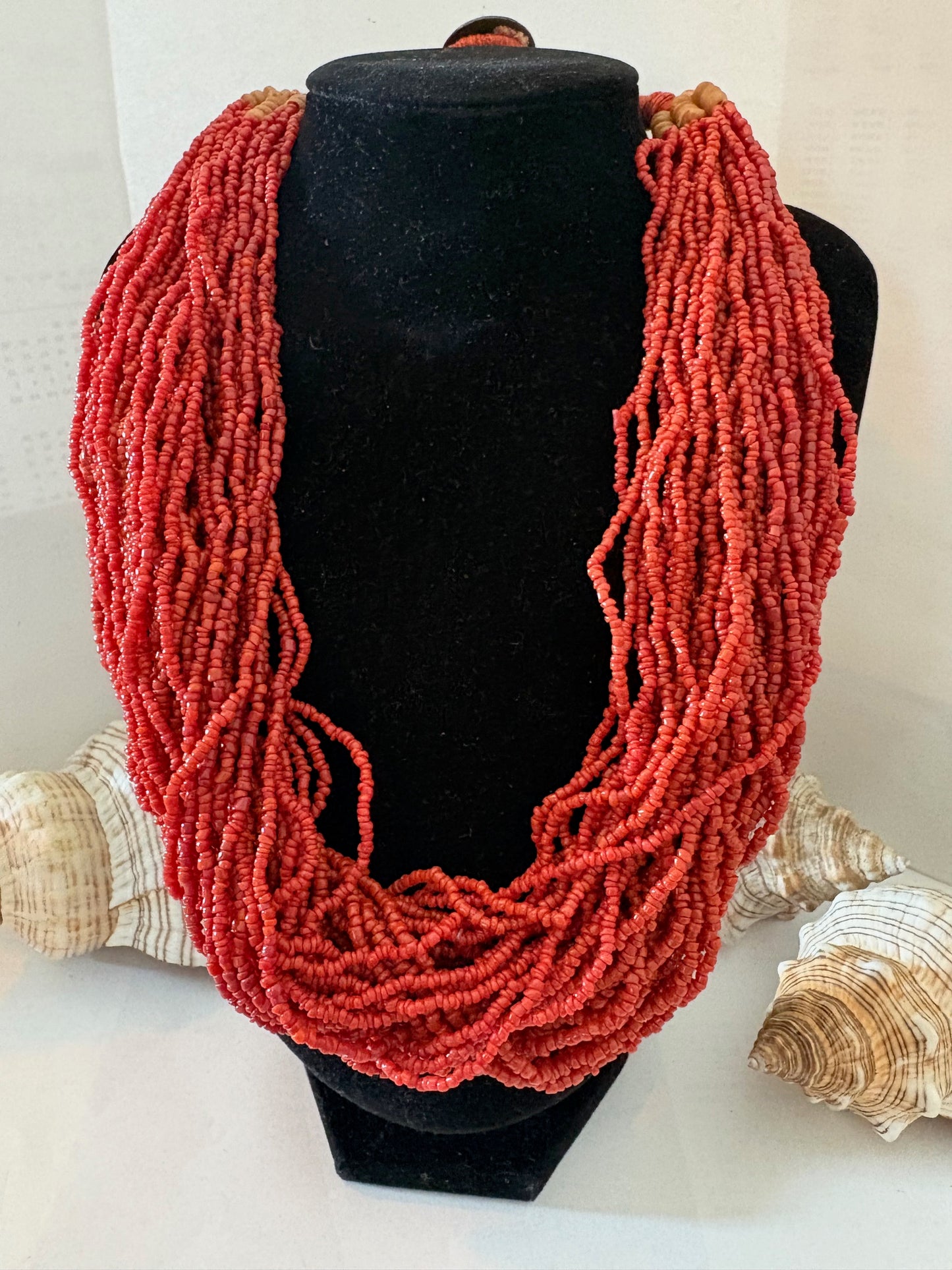 Vintage Perlenkette Ethno– mit Perlen, 50 cm