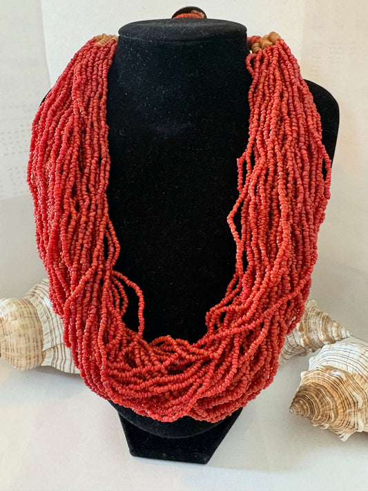 Vintage Perlenkette Ethno– mit Perlen, 50 cm