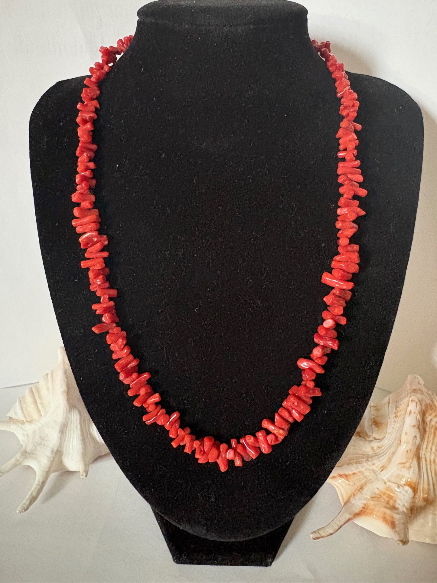 Vintage rote Korallenkette  – ca. 49 cm