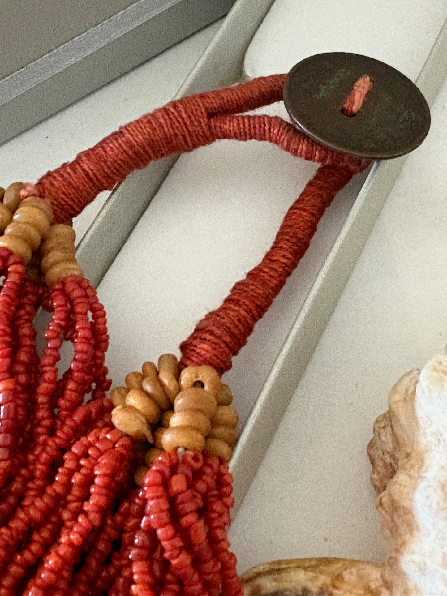 Vintage Perlenkette Ethno– mit Perlen, 50 cm