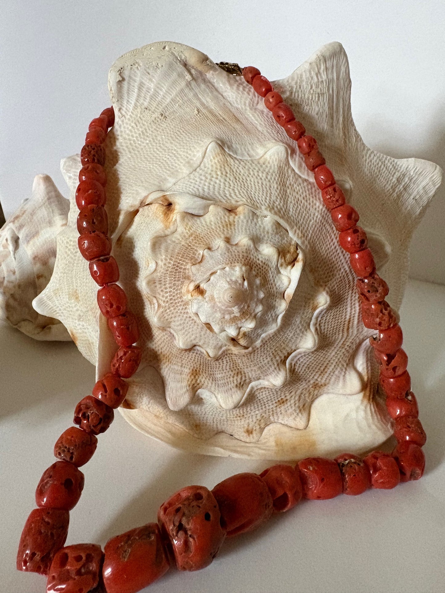 Vintage rote Korallenkette - Sardinien, 49,5 cm