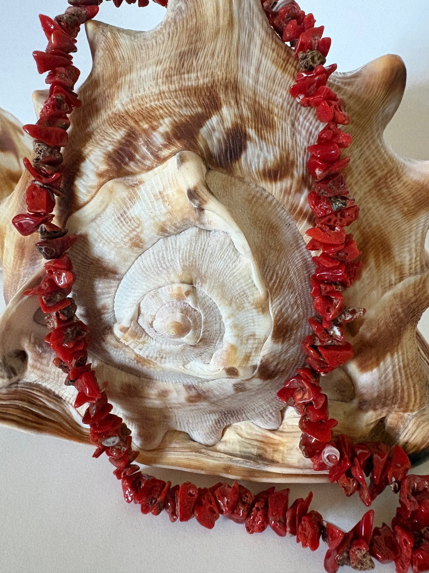 Vintage rote Korallenkette – hochwertig, 40 cm