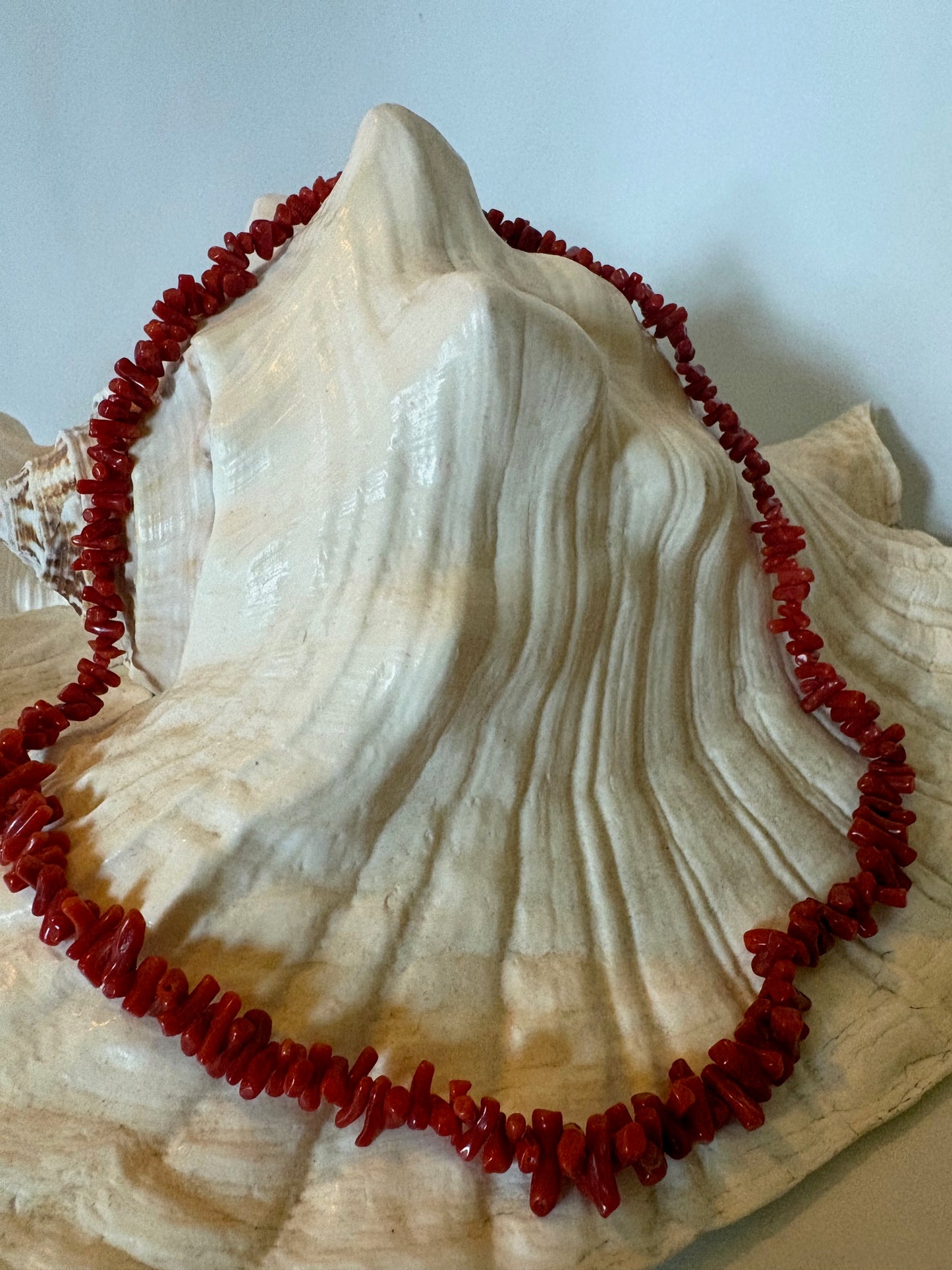 Vintage rote Korallenkette  – ca. 49 cm