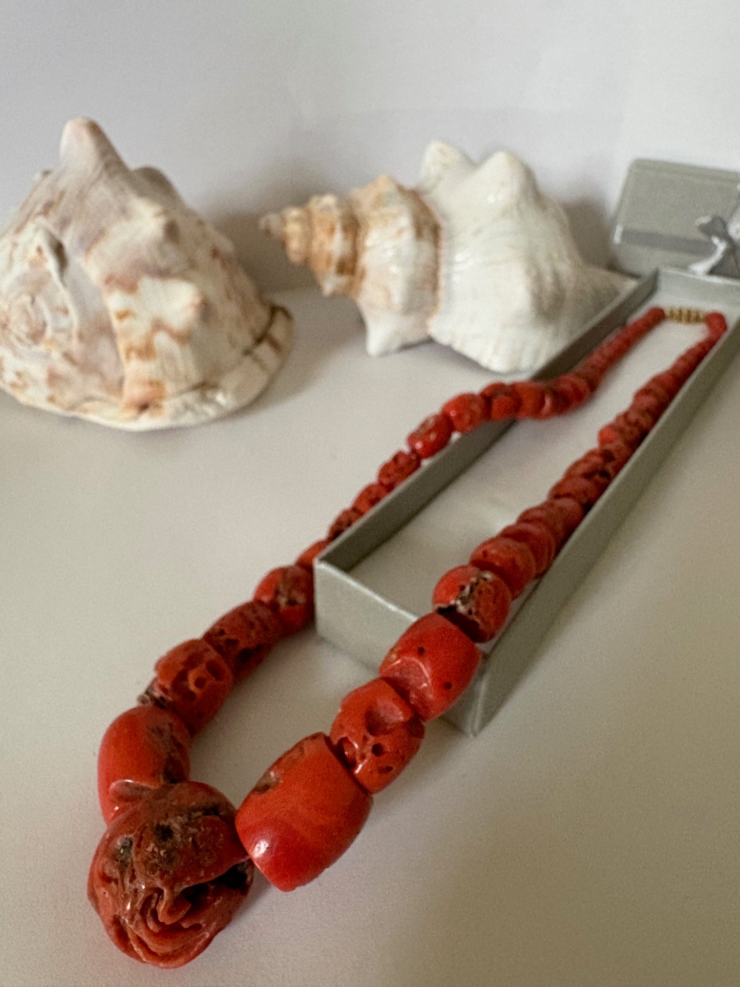 Vintage rote Korallenkette - Sardinien, 49,5 cm