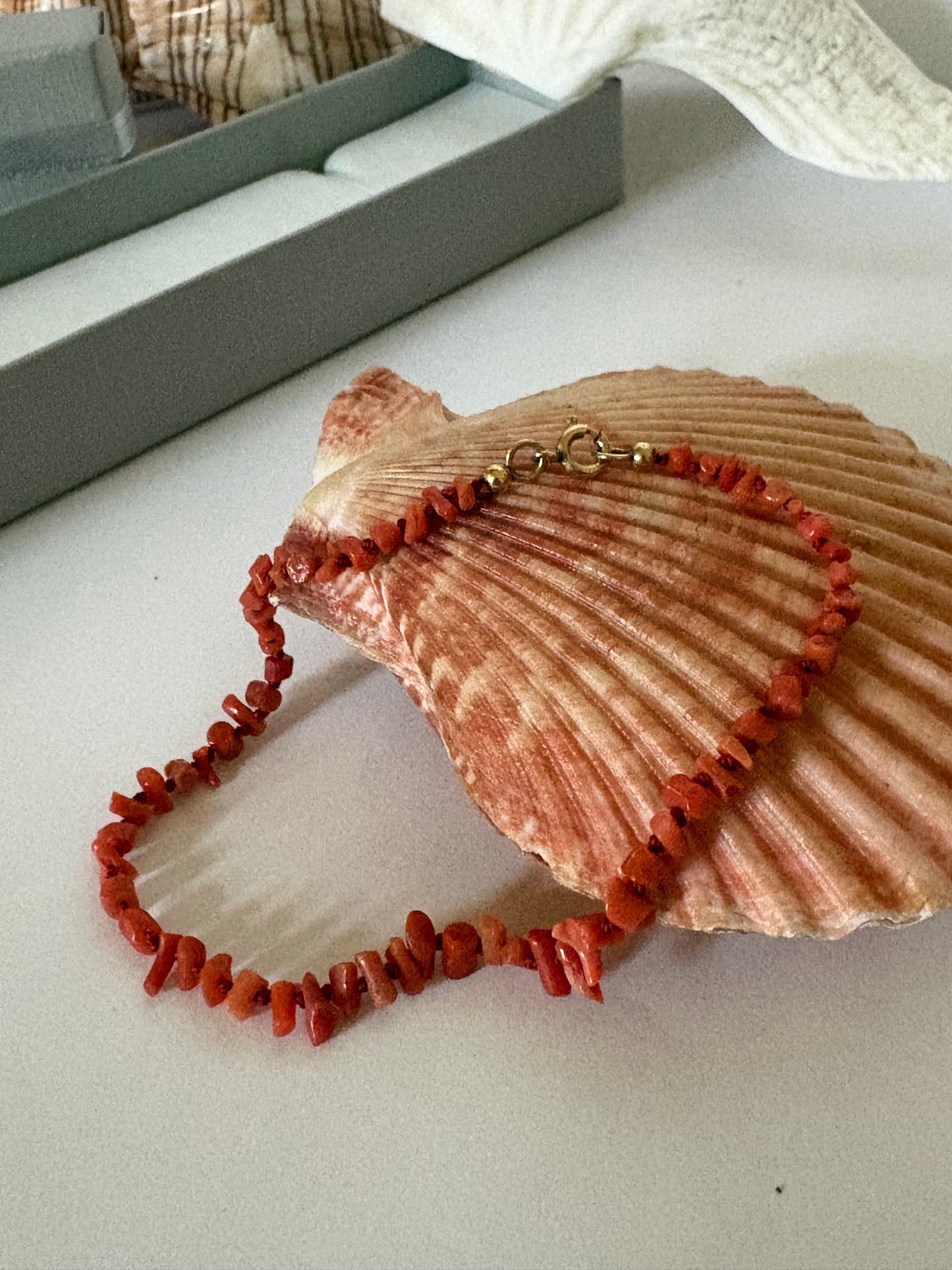 Vintage Korallenarmband – klassisch, ca. 19 cm