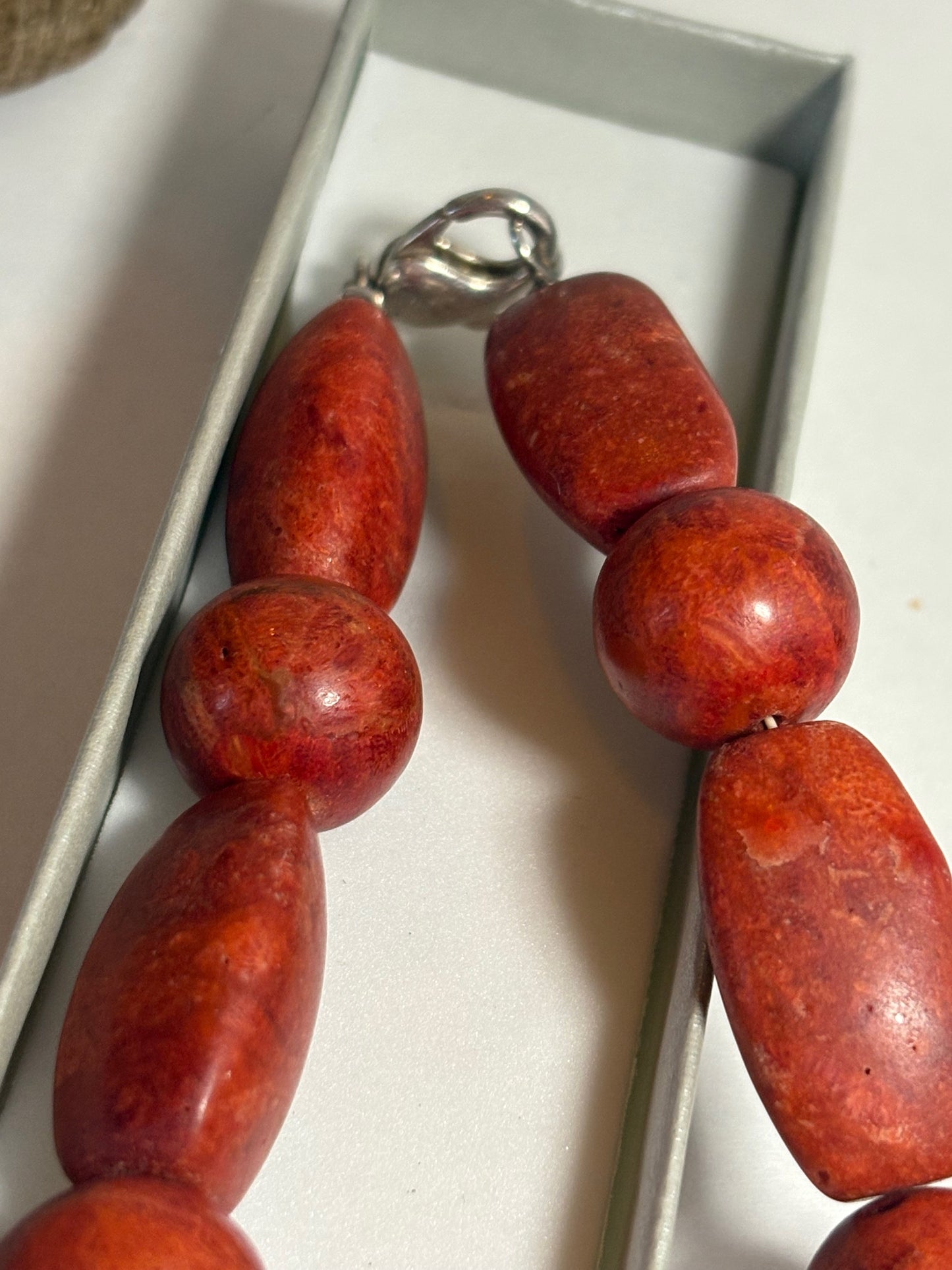 Vintage massive rote Korallenkette – ca. 41 cm