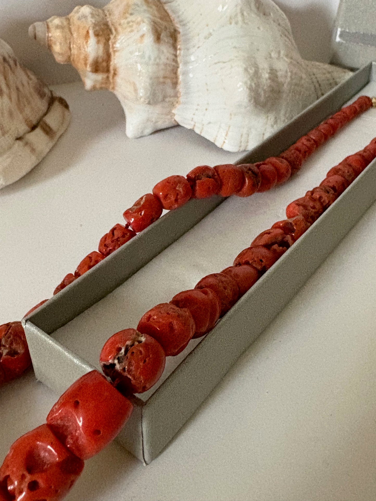 Vintage rote Korallenkette - Sardinien, 49,5 cm