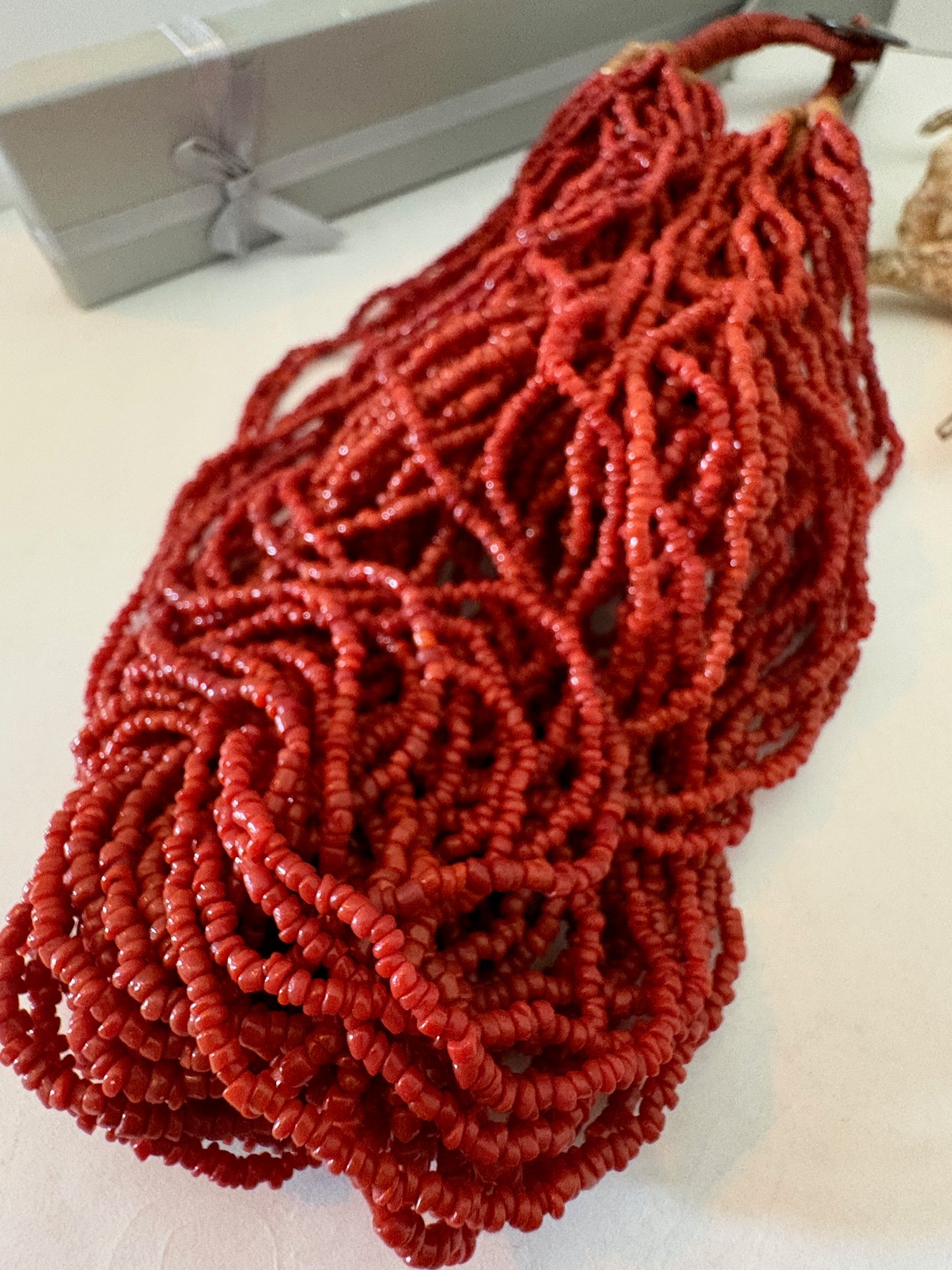 Vintage Perlenkette Ethno– mit Perlen, 50 cm