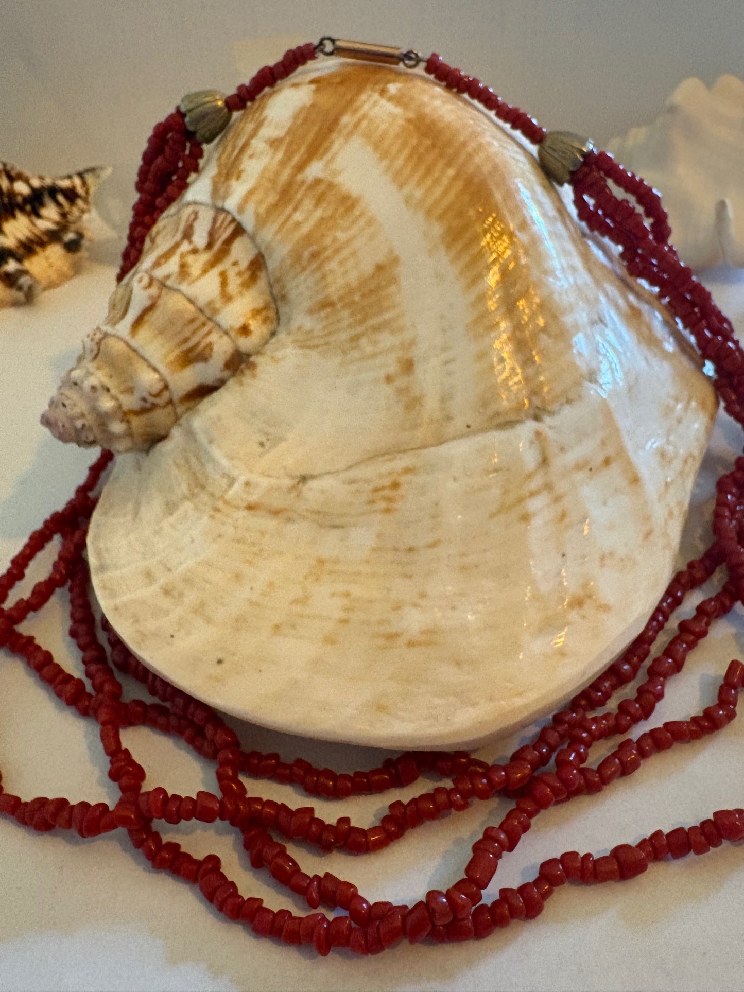 Vintage Korallenkette mehrreihig – klassisch, ca. 48 cm