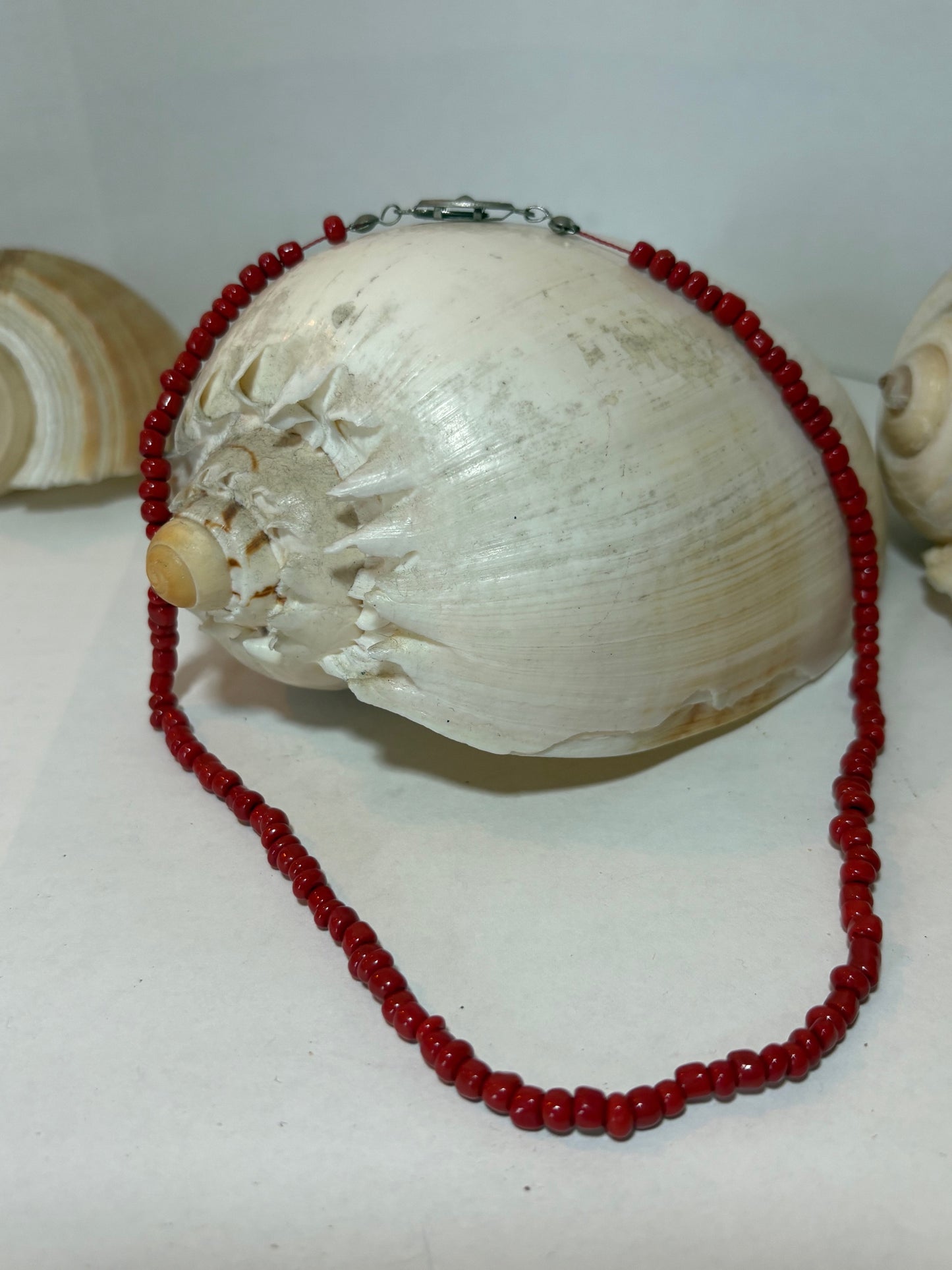 Vintage rote Korallenkette – authentisch, ca. 39,5 cm