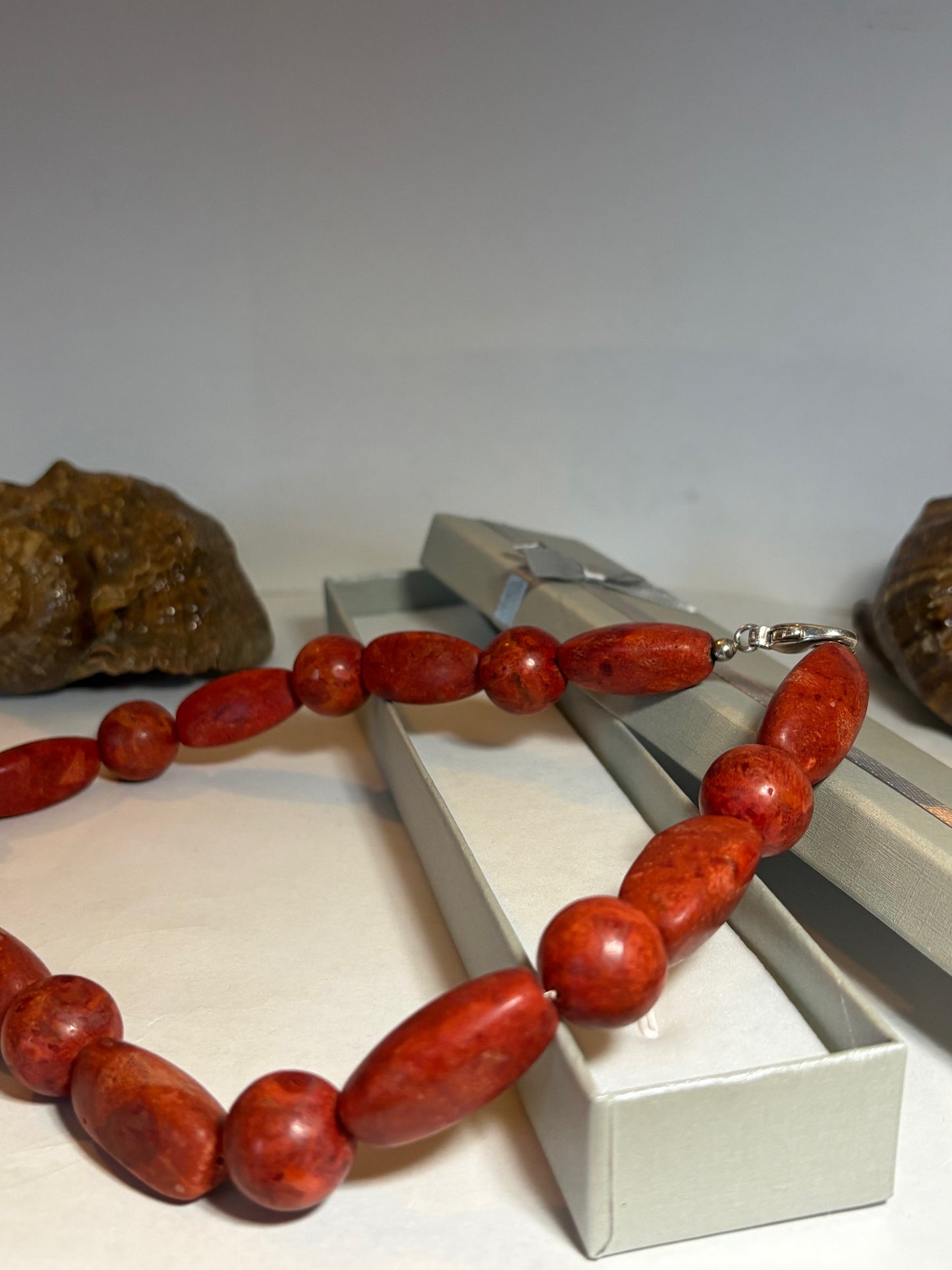 Vintage massive rote Korallenkette – ca. 41 cm