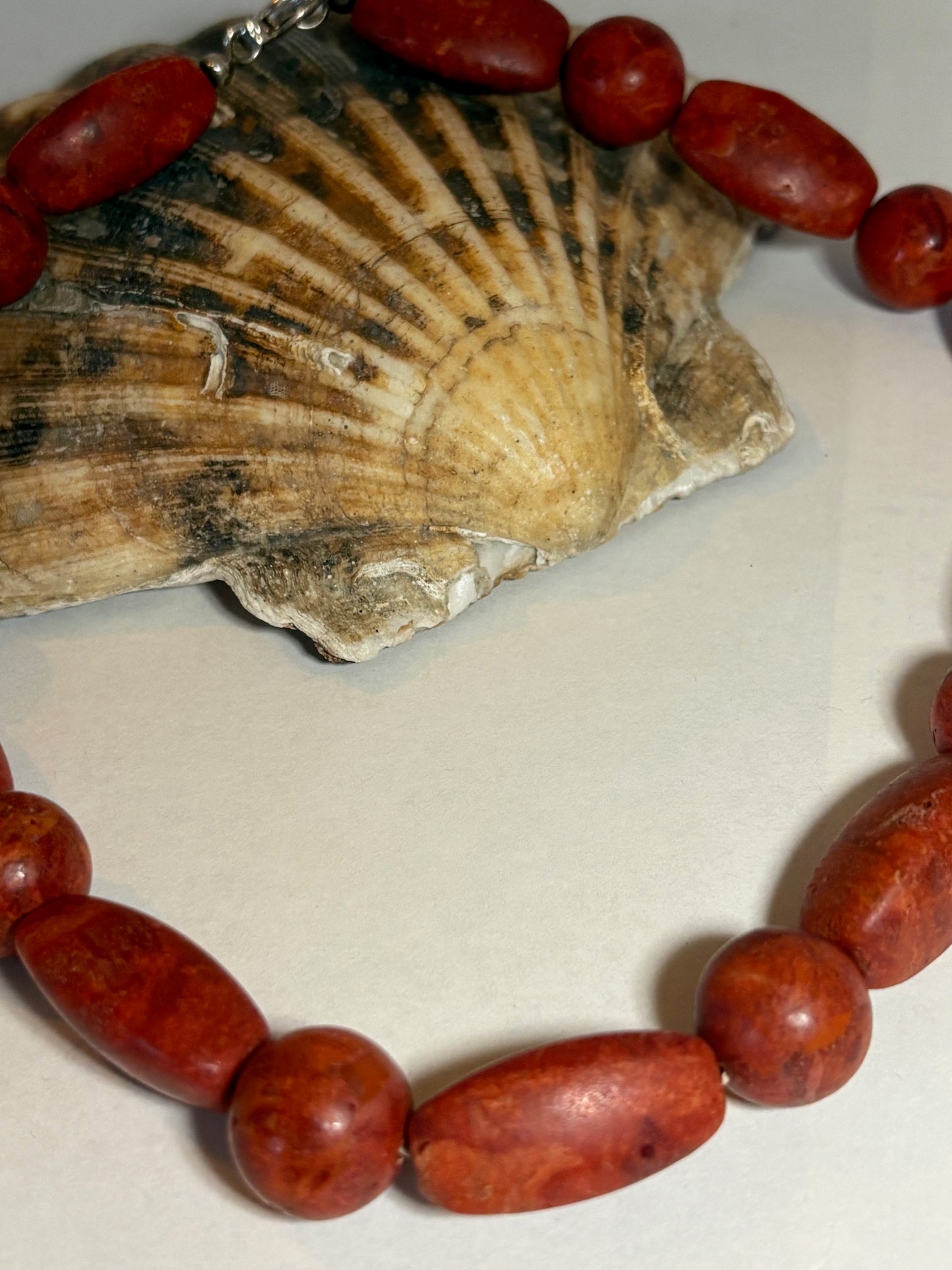 Vintage massive rote Korallenkette – ca. 41 cm