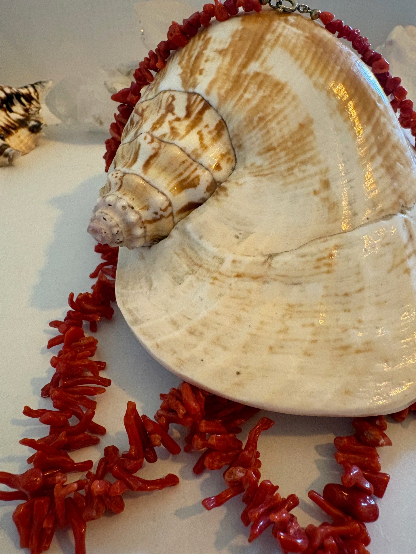 Vintage Korallenkette aus Astkoralle – klassisch, ca. 59 cm