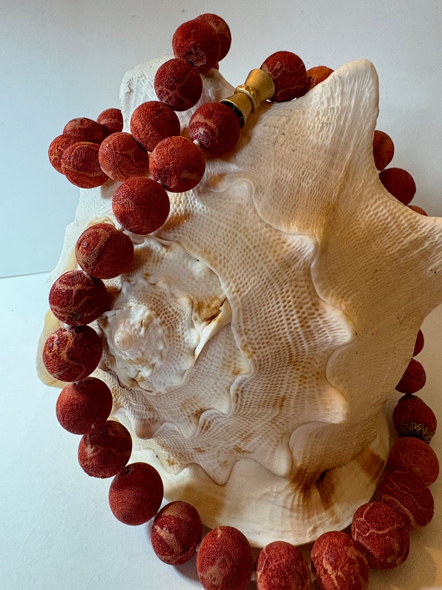 Vintage Schaumkoralle Set – Halskette & Armband, ca. 49 cm & elastisch